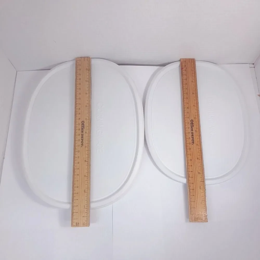 Corning Ware set 3 lids f-12-pc f-2-pc white oval cover casserole baking dish